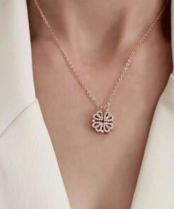 Precious Promise Magnetic Mini Heart Clover Necklace