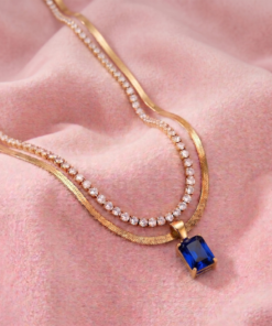 Sapphire Layered Necklace