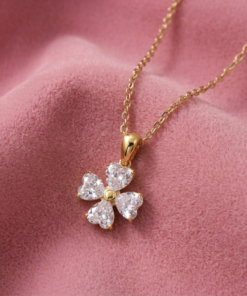 Golden Daisy Pearl Necklace